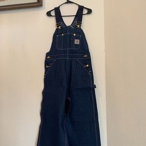 Carhartt Unisex Denim Bib Overalls Size 32 X 30 NWT
